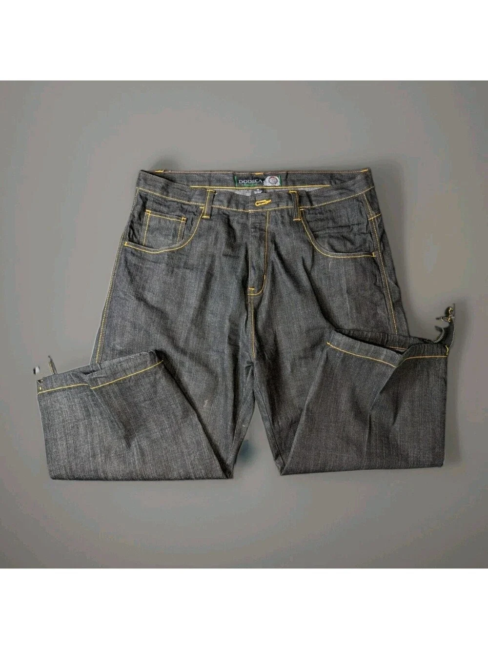 Dodeca Baggy Jeans Capri Size 40x22 Dark Wash Drawstring
